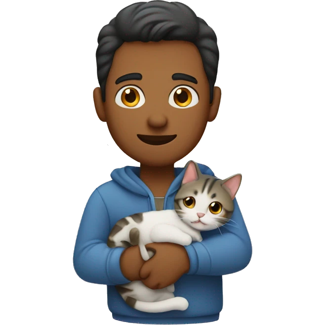 fillpino man holding tabby cat emoji