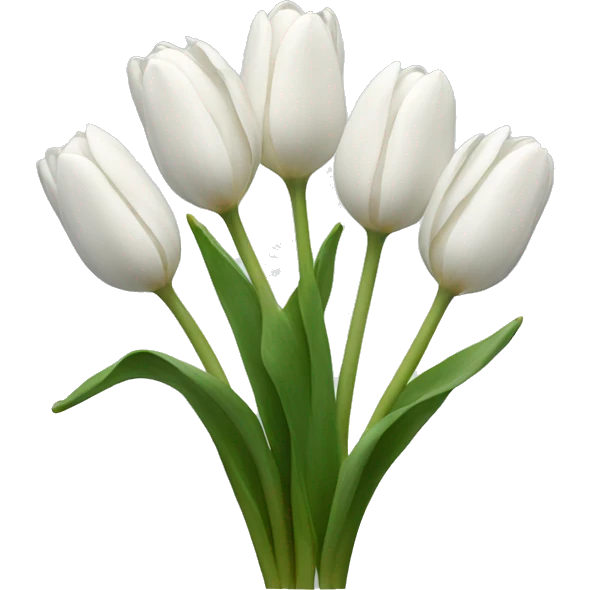 white tulips emoji