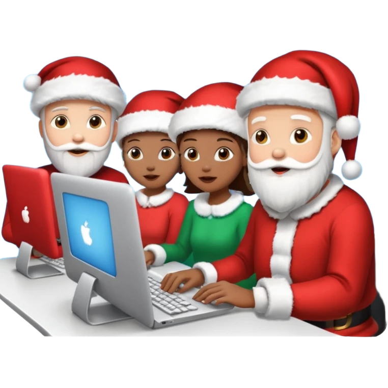 christmas chats - typing - online chats emoji