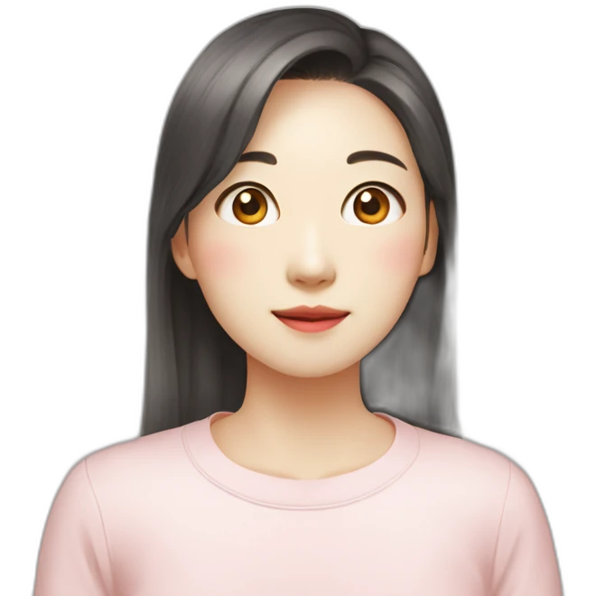 생머리의 여자 이모지 emoji