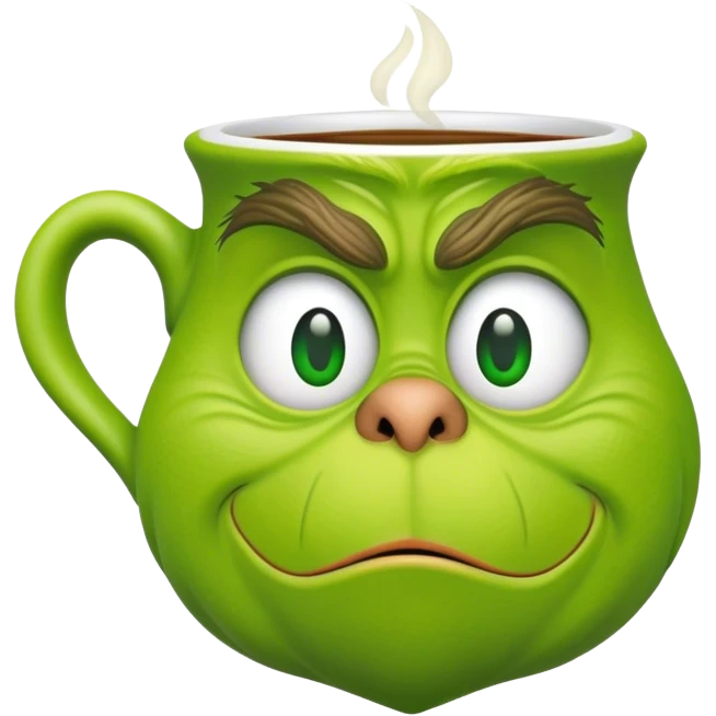 Creepy Grinch mug emoji