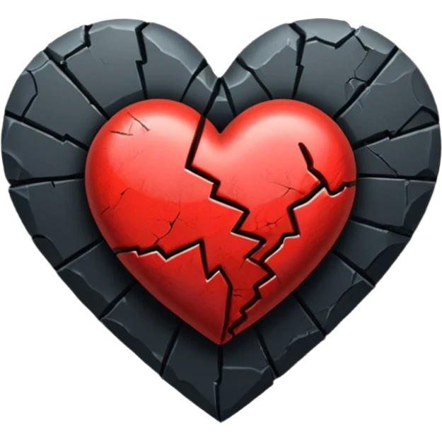 Siyah kırık kalpk emoji
