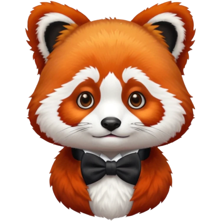 red panda with bow tie emoji