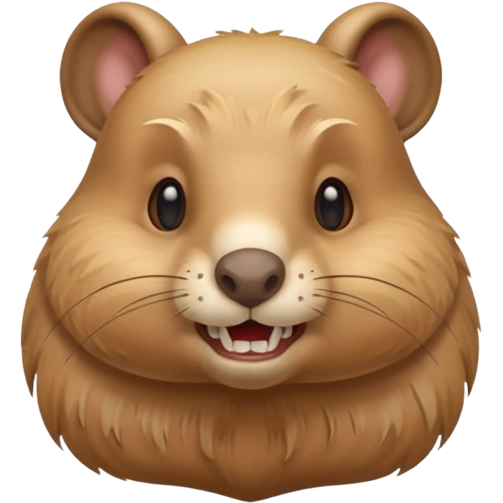 beaver with rabbit teeth and blonde hair emoji