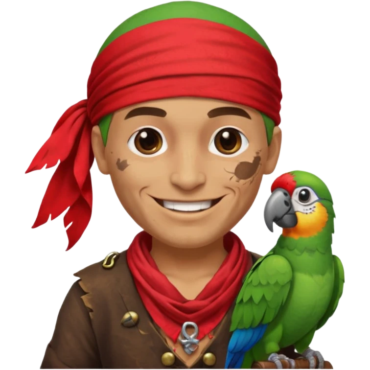 pirate and parrot emoji