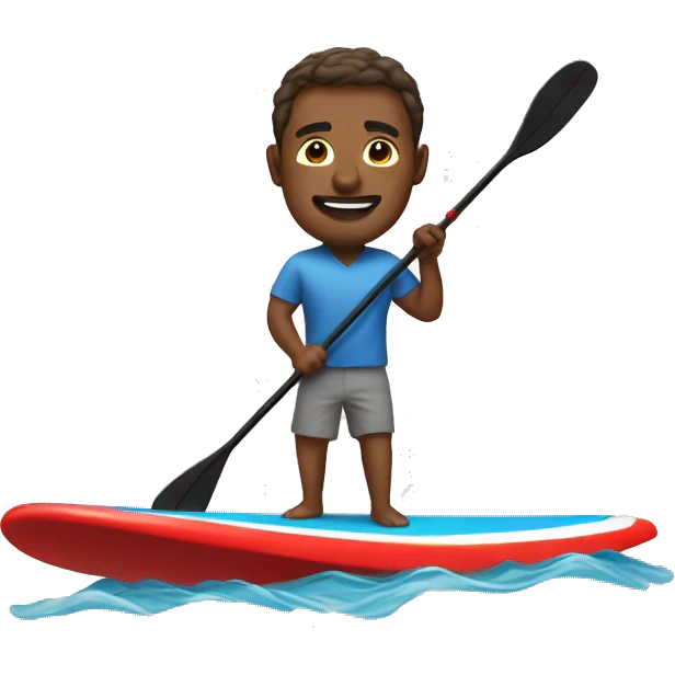 man on a paddle board emoji