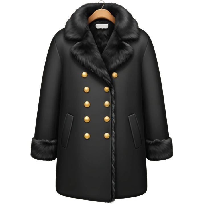 black fur coat emoji