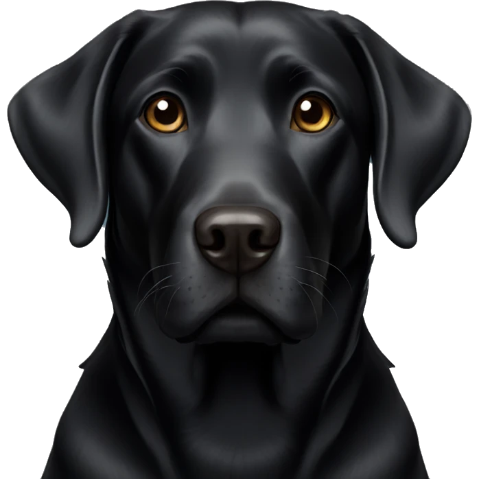 Black labrador emoji