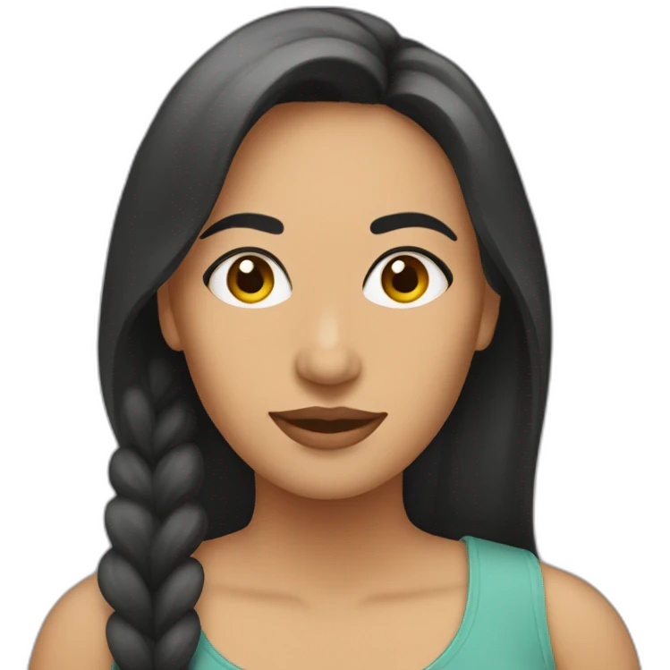 mujer pestañas emoji