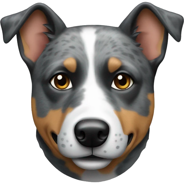 grey and black cattle dog emoji