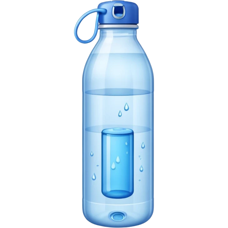 Store bought Water bottle with label emoji