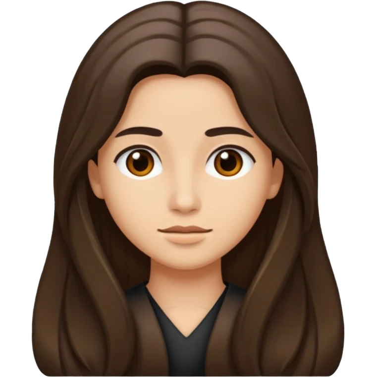 Piel morena, pelo largo emoji
