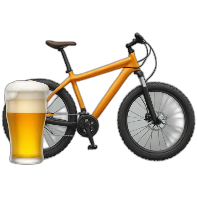 Mountain bike beer emoji