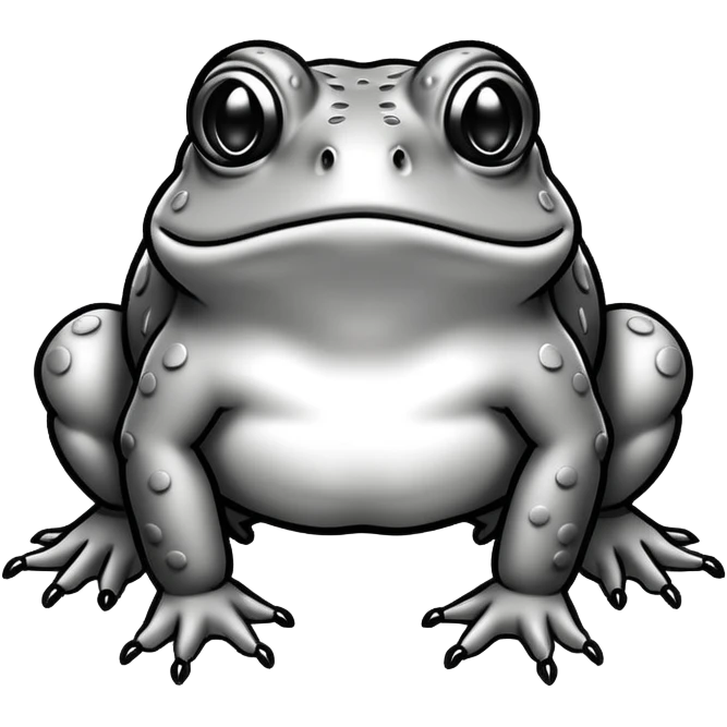 minimalust line drawing of bufo emoji