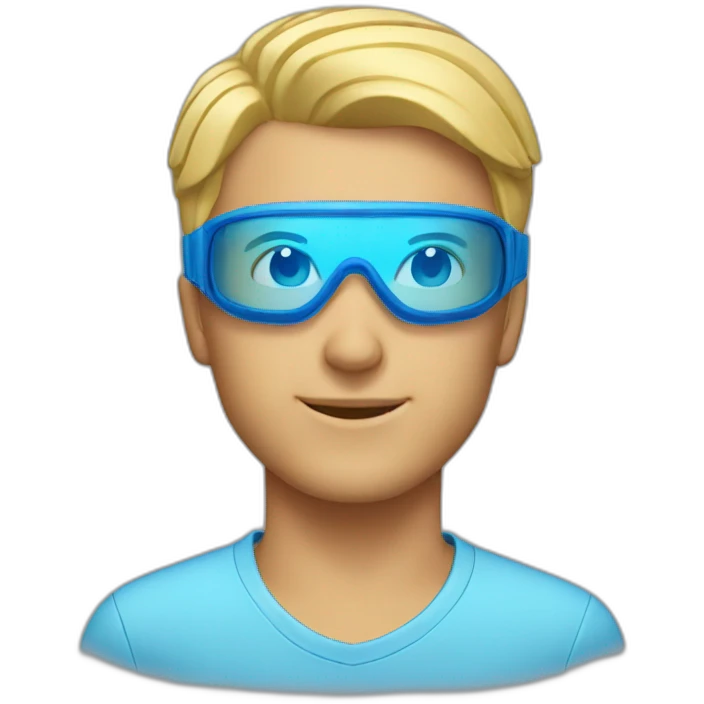 short-blonde-hair-light-blue-circular-goggles-male emoji