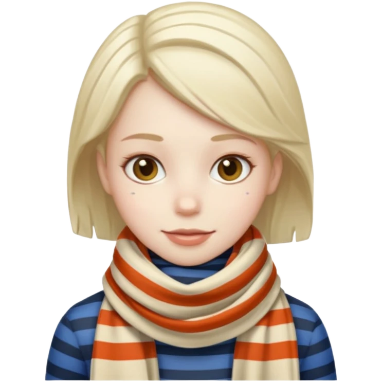 Characters with striped Scarf emoji