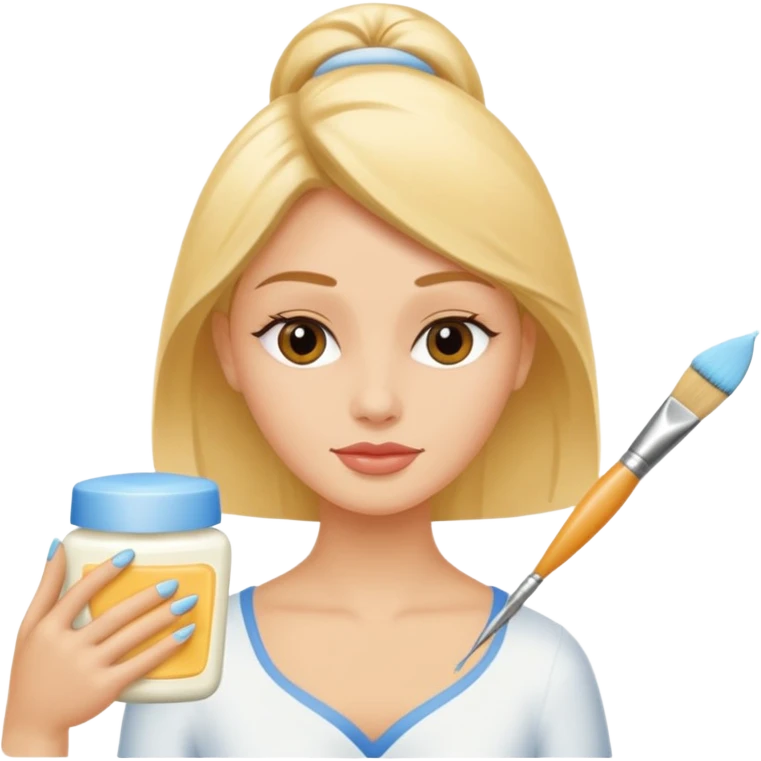 Esthéticienne appliquant la lotion n°1 avec un pinceau fin emoji