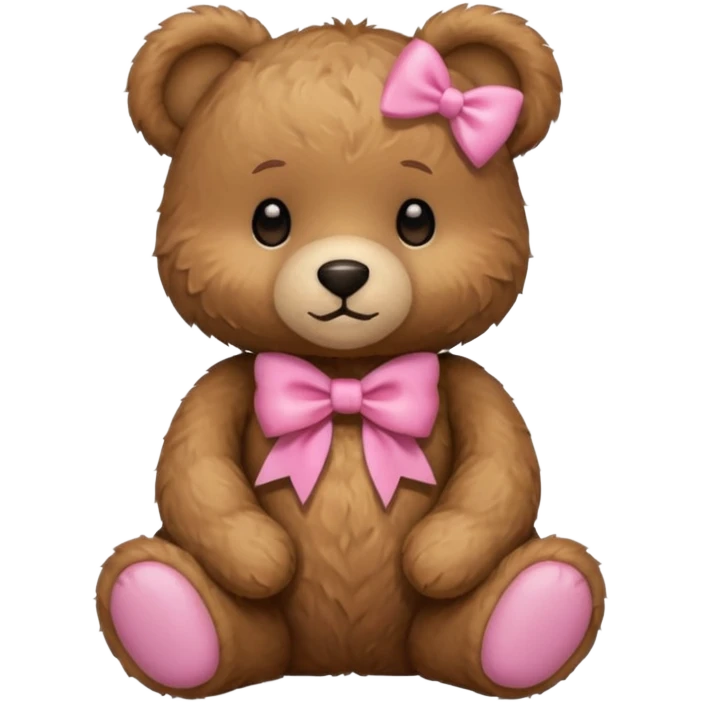 Teddy Bear With Pink Bow  emoji
