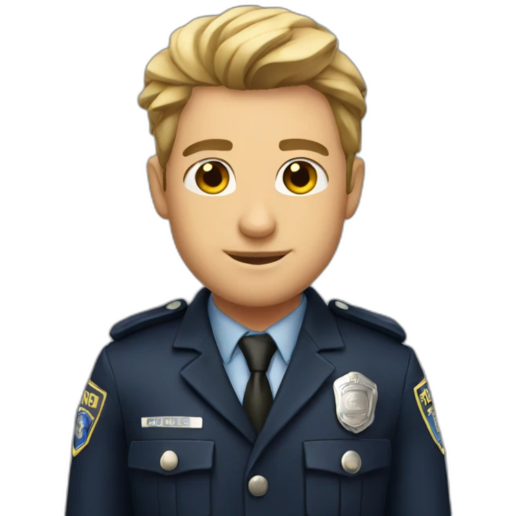 Handsome police emoji