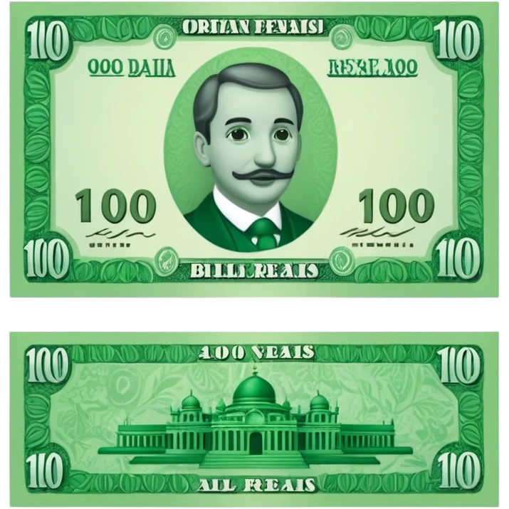 Nota de 100 reais emoji