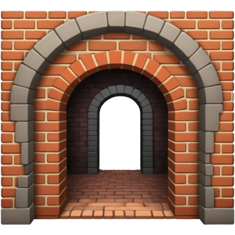 dark tunnel arch in a brick house emoji