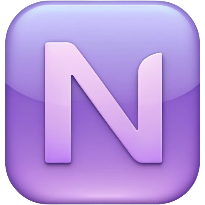 Netflix aesthetic "N" logo in pastel purple emoji