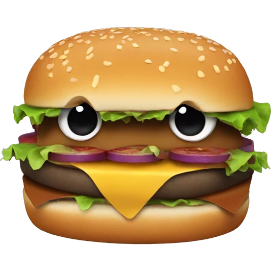 Bat cheeseburger emoji