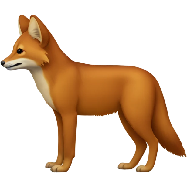 Dhole full body side view emoji