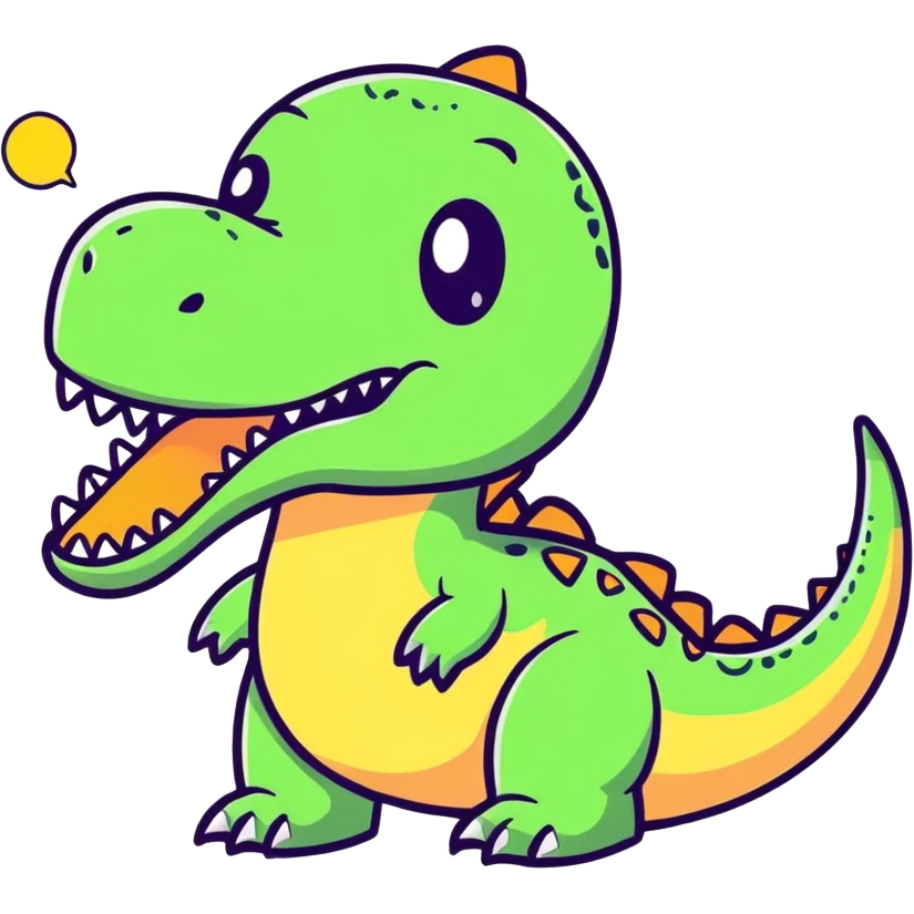 Dinosaur saying good morning  emoji