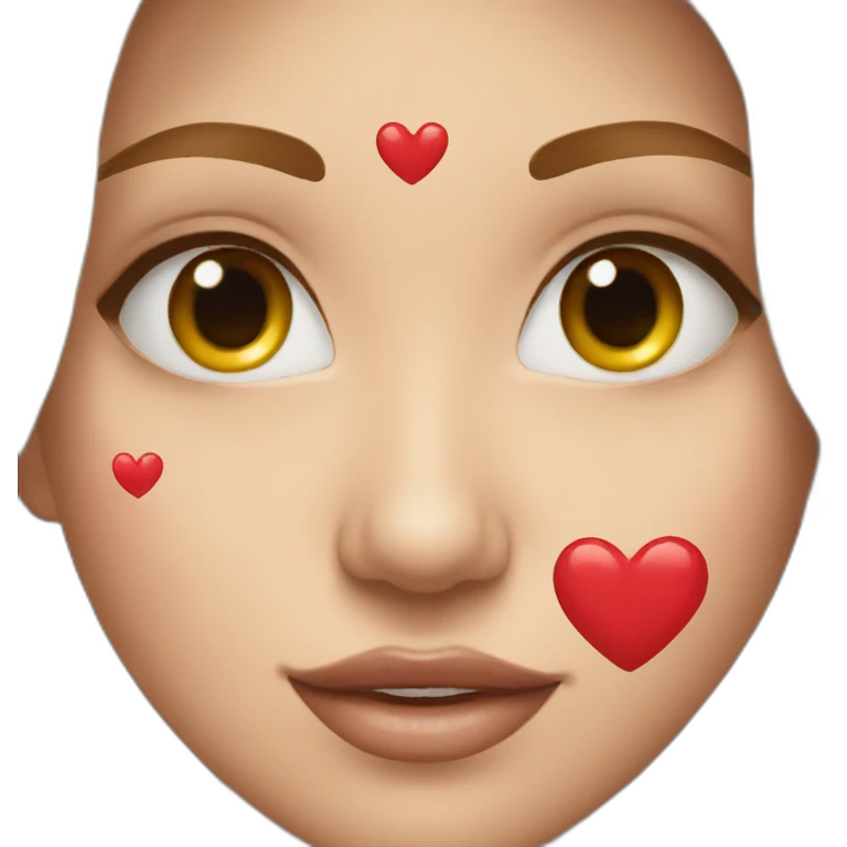 Heart on face  emoji