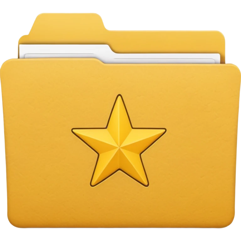 file folder with star on cover  emoji