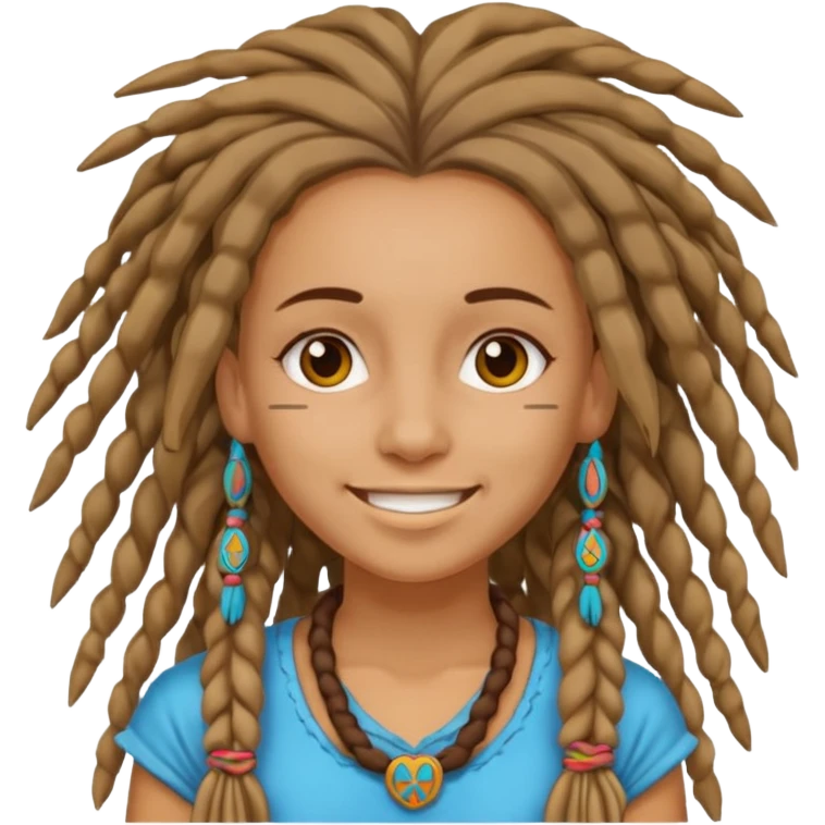 dreadlock hippie girl emoji