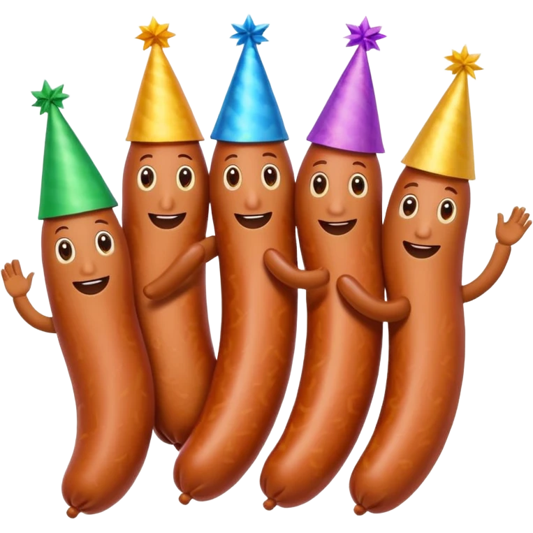 the sausages are dancing at a party emoji