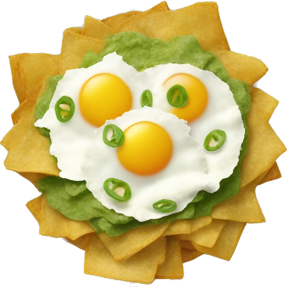 Plato de Chilaquiles verdes sin huevo emoji