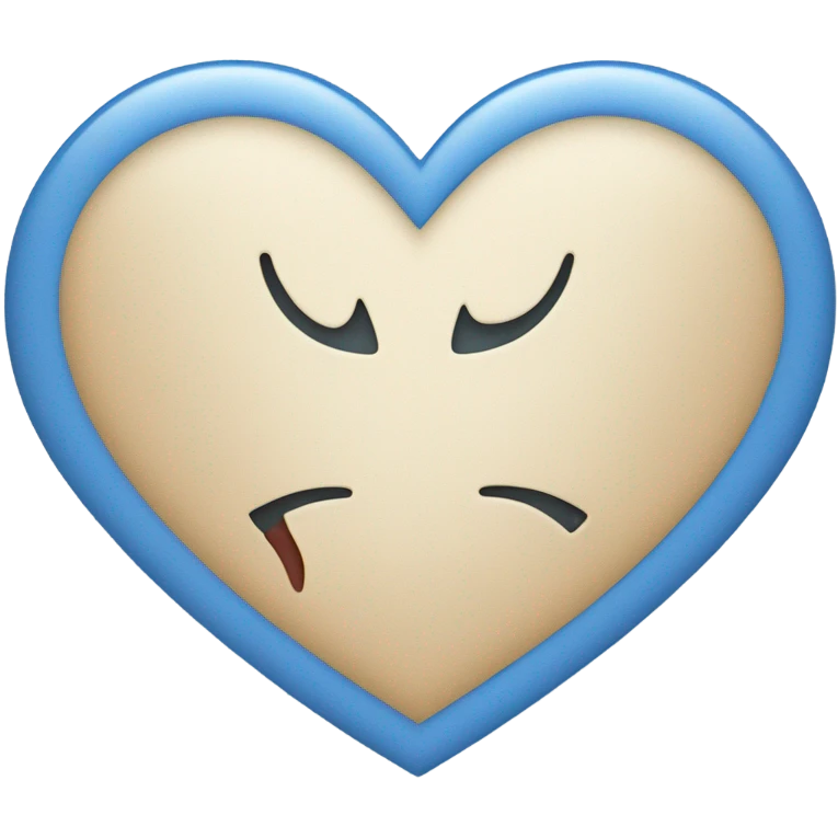 Blue heart kiss emoji