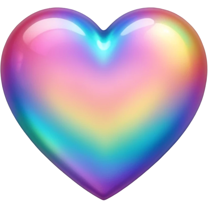 Iridescent heart emoji