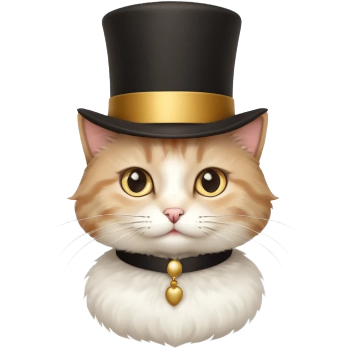 cat wearing a tophat emoji