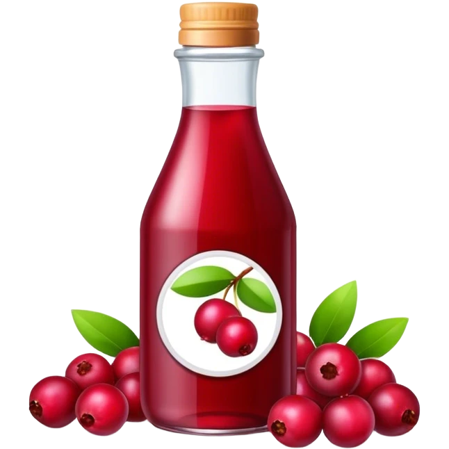 Bottle cranberry juice emoji
