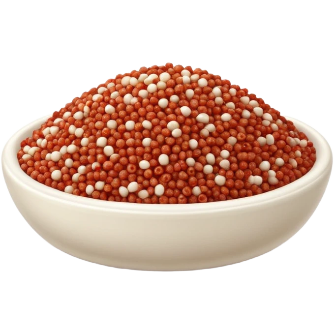 red and white quinoa emoji