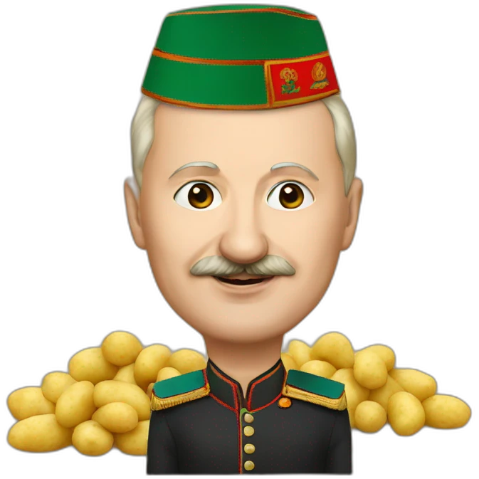Emoji Lukashenko with potatoes emoji