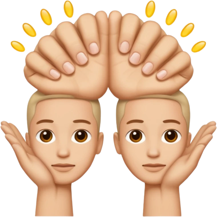 women hands on top of the head emoji