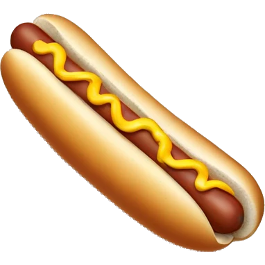 plain raw hot dog, no bun, no ketchup, no mustard emoji