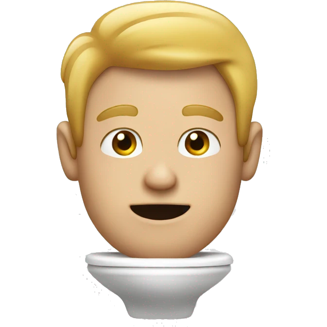 A man in a toilet emoji