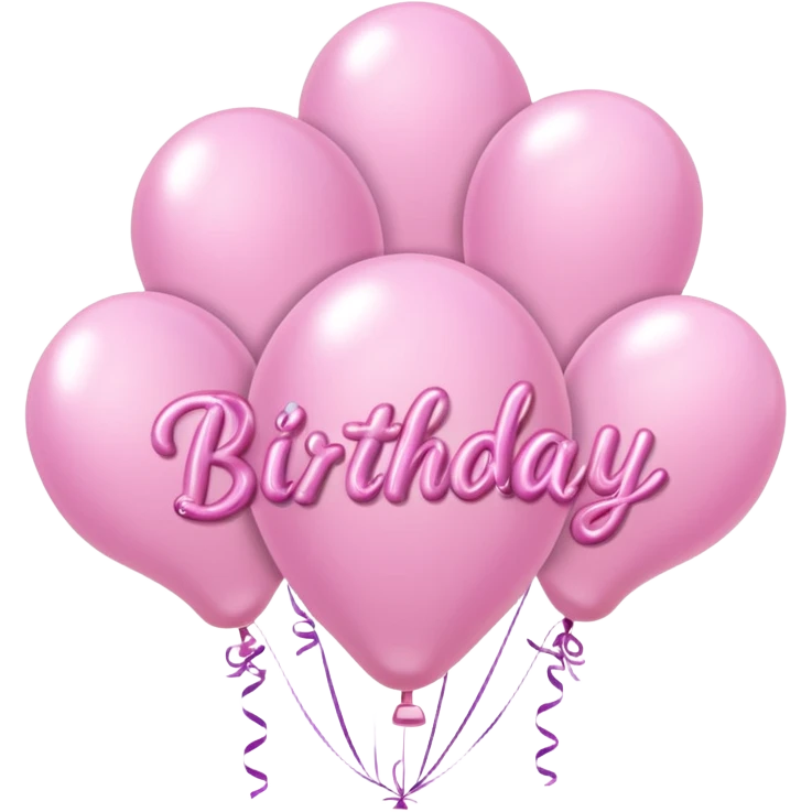 birthday sign in baby pink emoji
