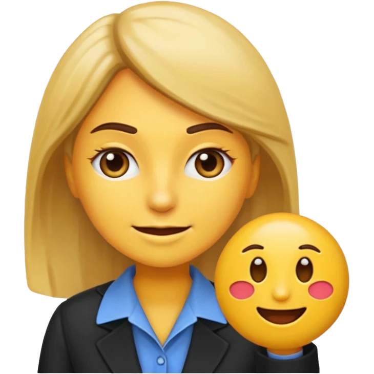 giant emoji for my boss at work a woman emoji