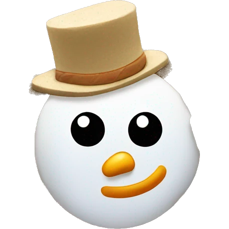 Snowman made of sand emoji