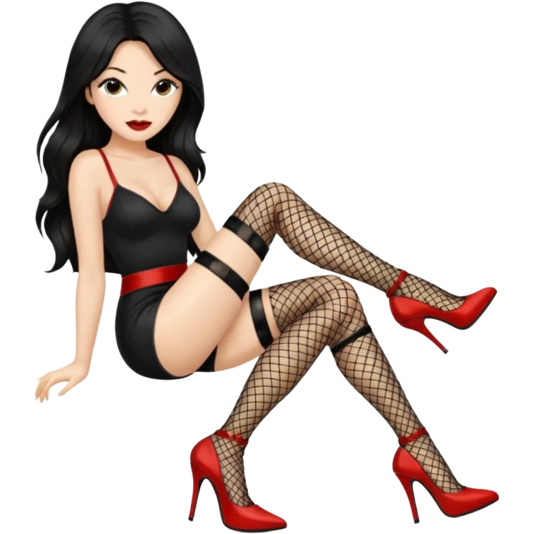 prostitute with high heels and fishnet stockings emoji