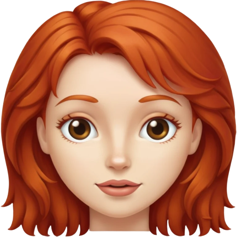 Redhead woman with hairy vagina emoji