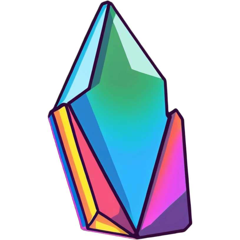 rainbow aura quartz crystal emoji