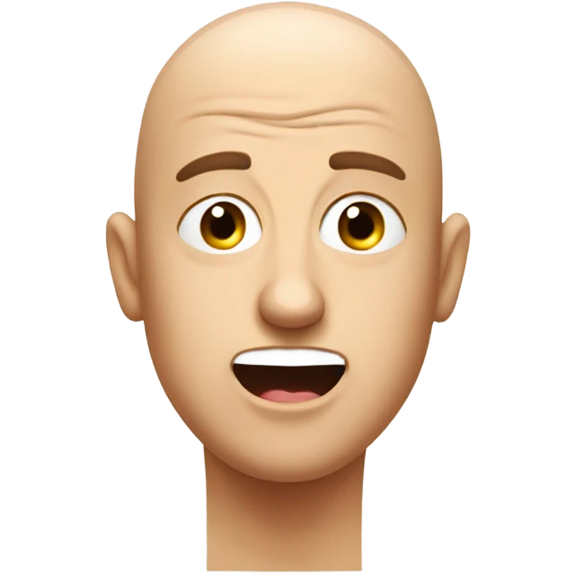 A bald guy with his head sticking out a toilet  emoji